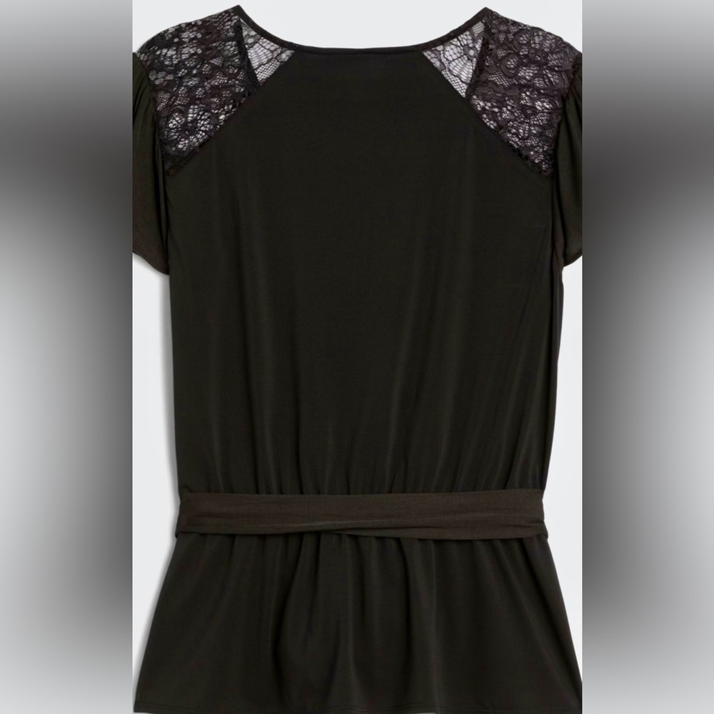 NWT FORTUNE + IVY Birdie Faux Wrap XL Blouse